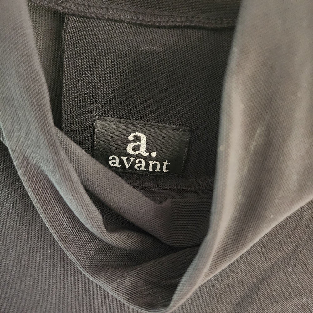 Avant black sheer mesh dress. - Picture 3 of 3